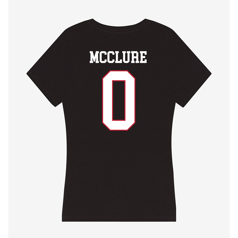 Miami of Ohio - NCAA Women's Basketball : Jaya McClure - Women's V-Neck T-Shirt-1