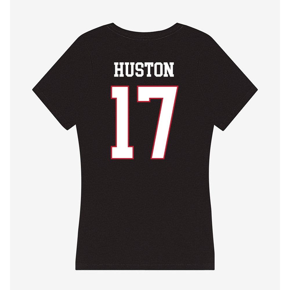 Miami of Ohio - NCAA Men's Ice Hockey : Cal Huston - Women's V-Neck T-Shirt-1