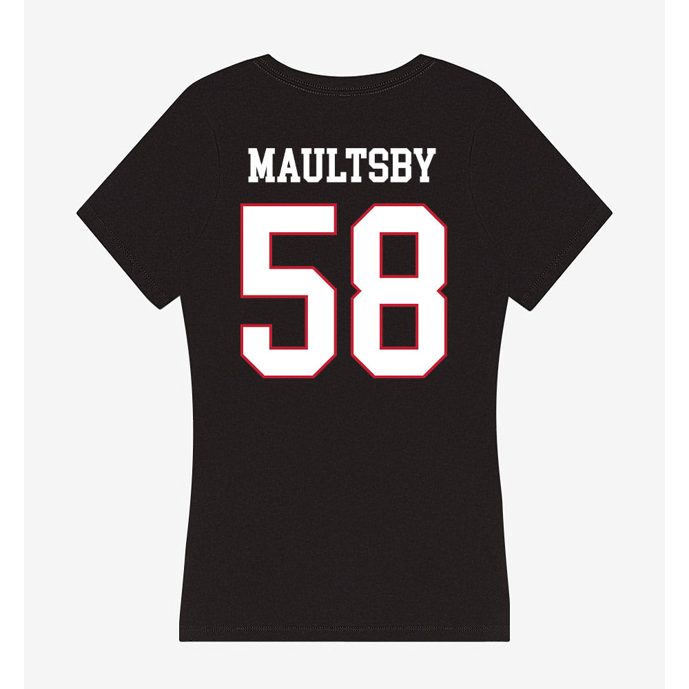 Miami of Ohio - NCAA Football : Gray Maultsby - Women's V-Neck T-Shirt-1