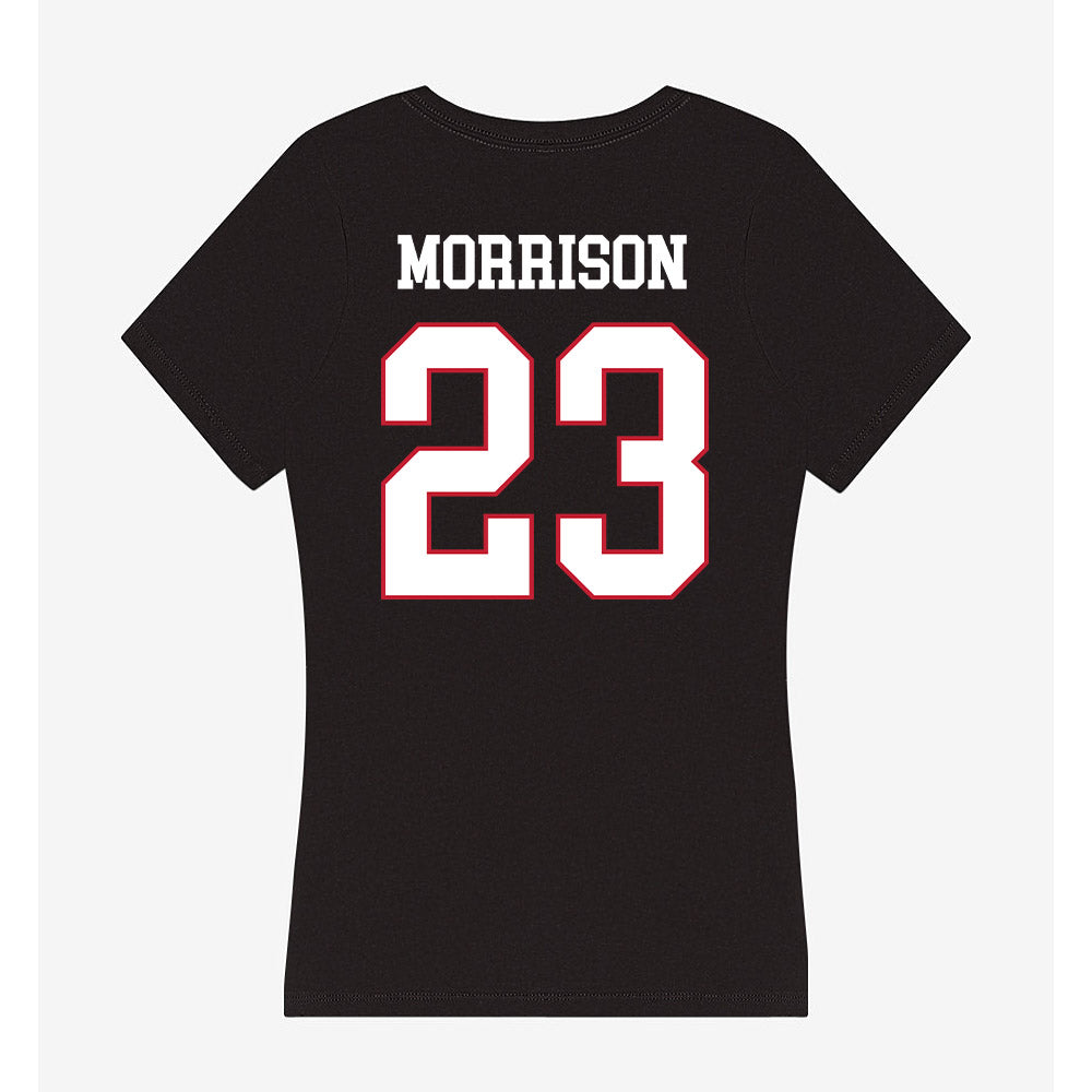Miami of Ohio - NCAA Men's Ice Hockey : Brayden Morrison - Women's V-Neck T-Shirt-1