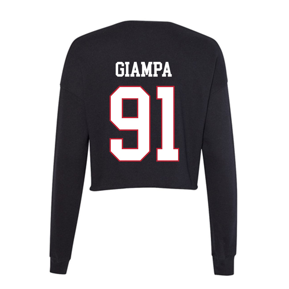 Miami of Ohio - NCAA Men's Ice Hockey : Matteo Giampa - Women's Cropped Crew Fleece-1