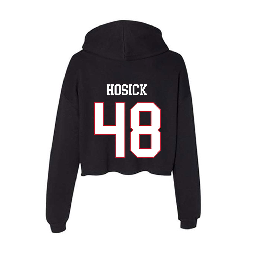 Miami of Ohio - NCAA Softball : Presley Hosick - Women's Crop Fleece Hoodie-1
