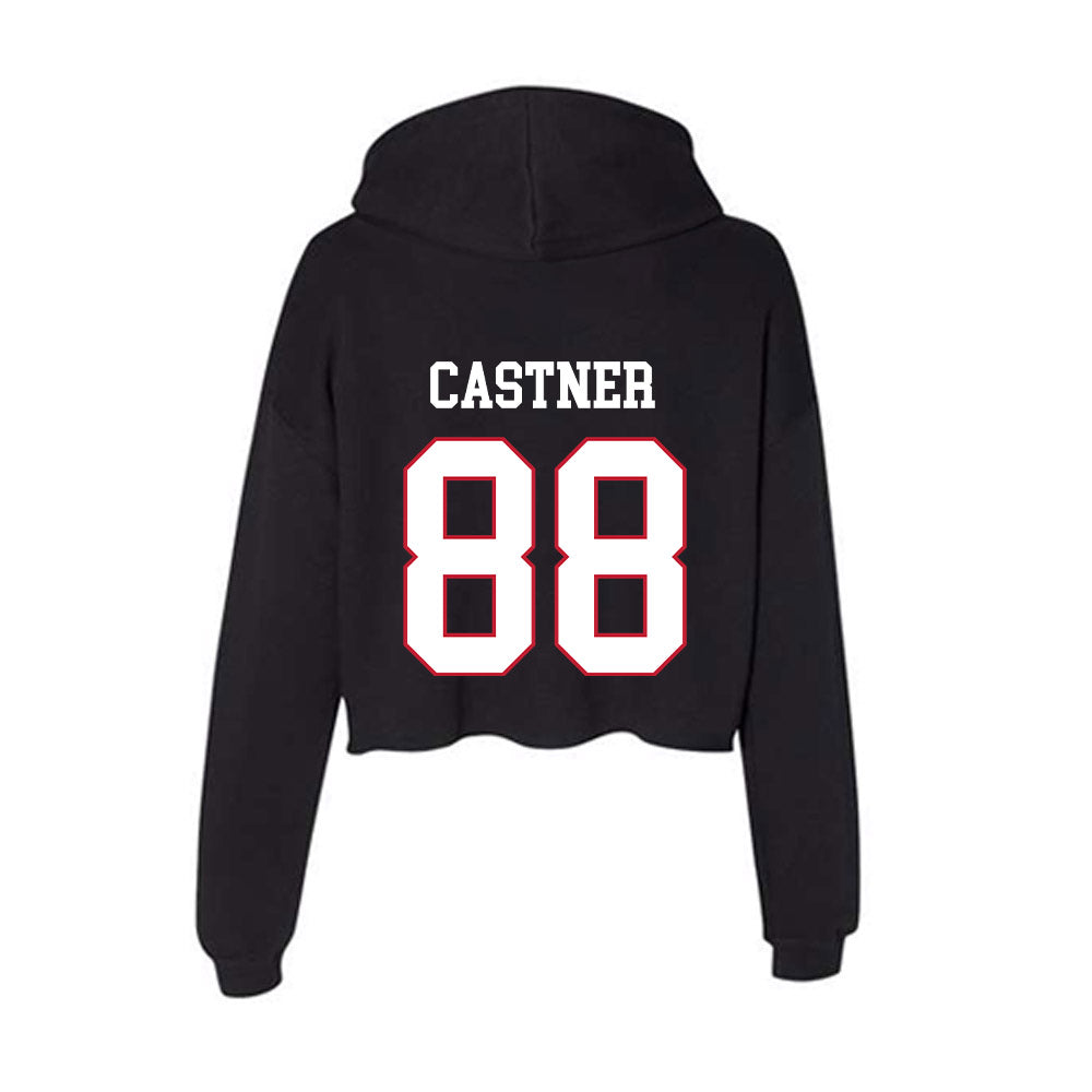 Miami of Ohio - NCAA Football : CJ Castner - Women's Crop Fleece Hoodie-1