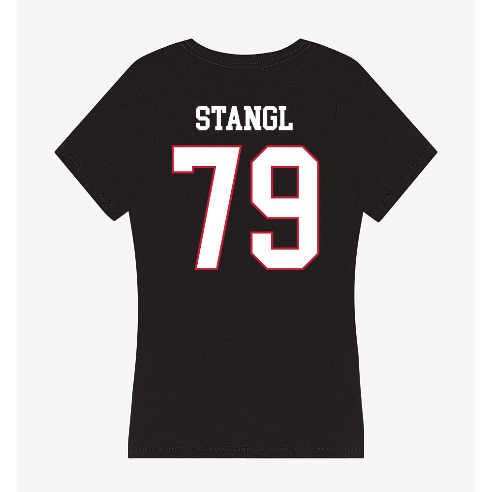 Miami of Ohio - NCAA Football : Jonathan Stangl - Women's V-Neck T-Shirt-1