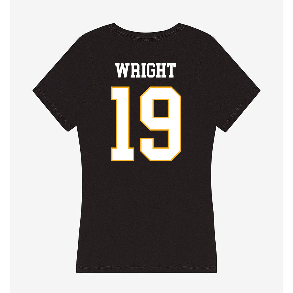 Kennesaw - NCAA Football : Maliki Wright - Women's V-Neck T-Shirt-1