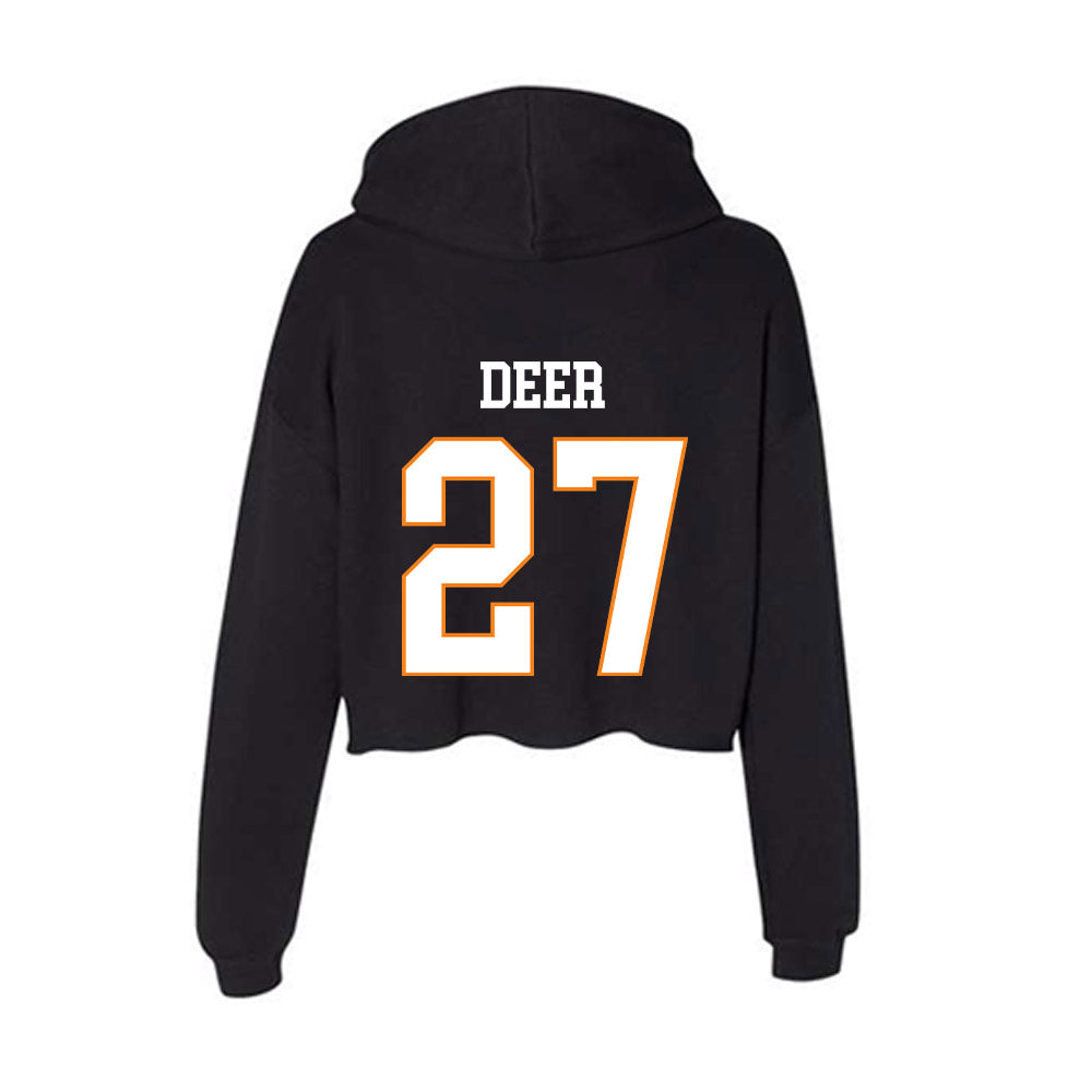 UT Martin - NCAA Baseball : Carson Deer - Women's Crop Fleece Hoodie-1