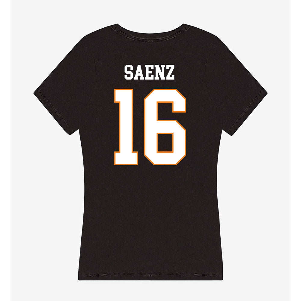 UT Martin - NCAA Women's Volleyball : Mia Saenz - Women's V-Neck T-Shirt-1