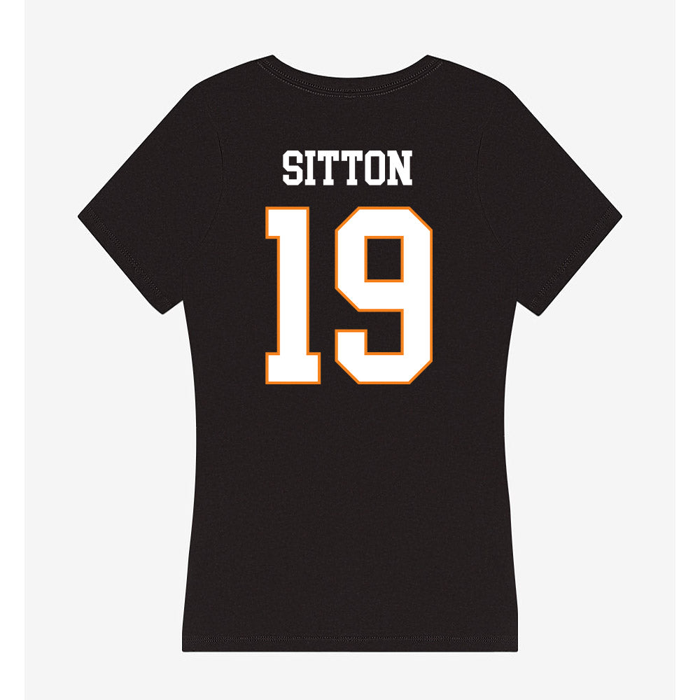 UT Martin - NCAA Baseball : Jacob Sitton - Women's V-Neck T-Shirt-1