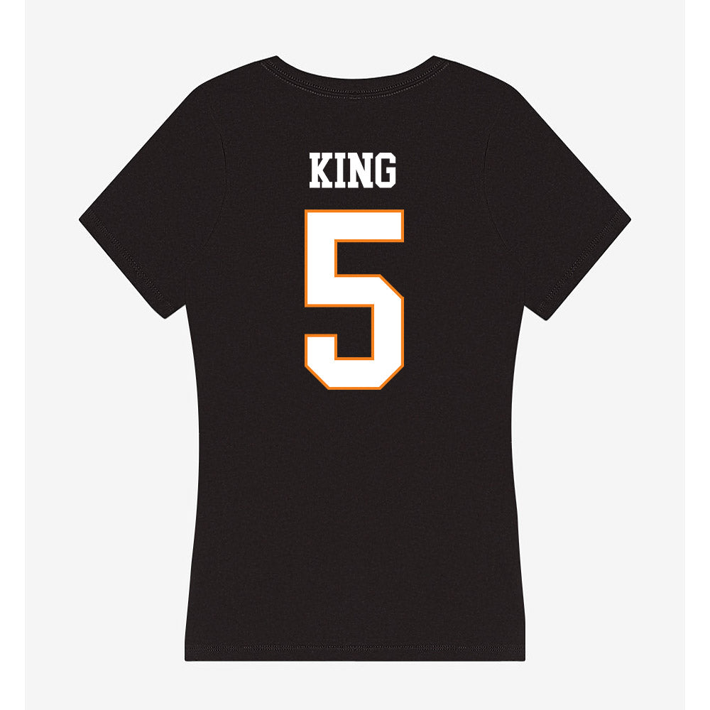 UT Martin - NCAA Men's Basketball : Damien King - Women's V-Neck T-Shirt-1