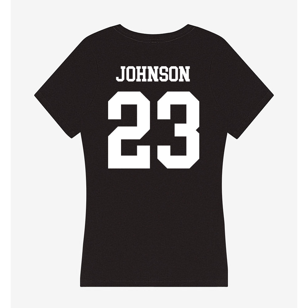UCSD - NCAA Men's Basketball : Trap Johnson - Women's V-Neck T-Shirt-1
