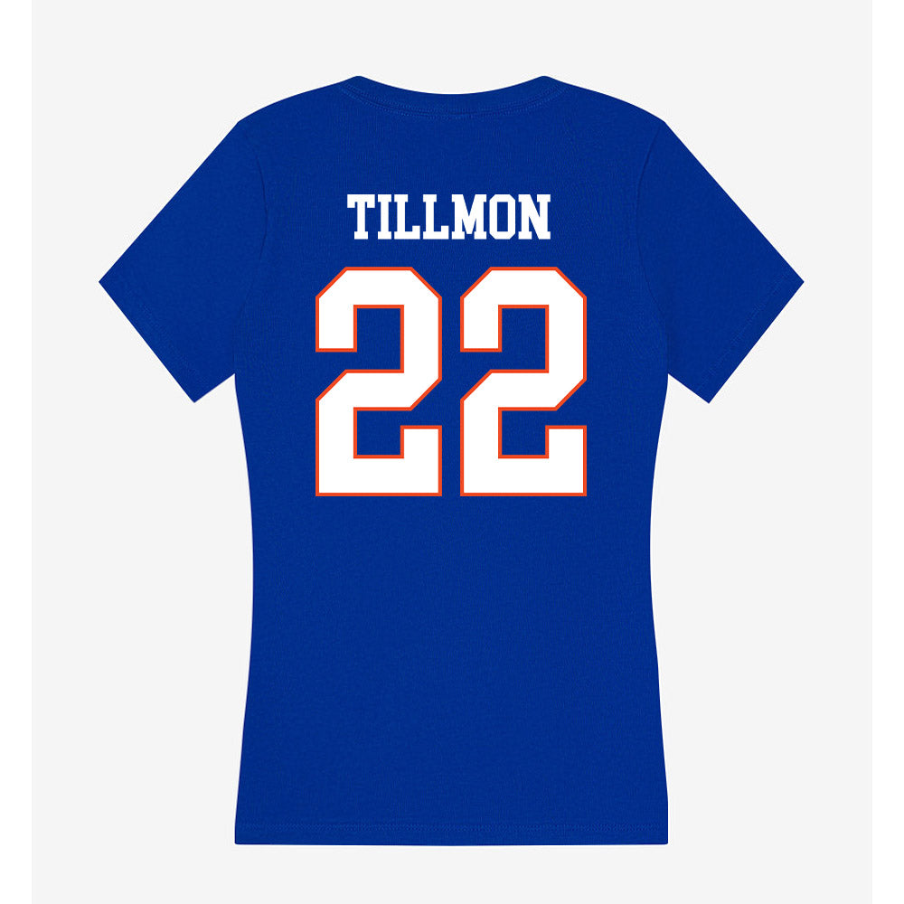 Boise State - NCAA Football : Roman Tillmon - Women's V-Neck T-Shirt-1