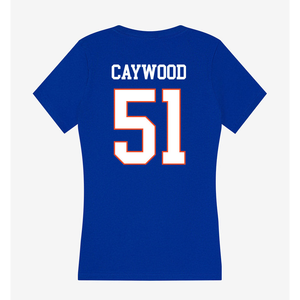 Boise State - NCAA Football : Roman Caywood - Women's V-Neck T-Shirt-1