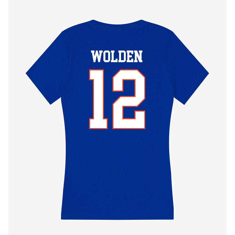 Boise State - NCAA Beach Volleyball : Addison Wolden - Women's V-Neck T-Shirt-1