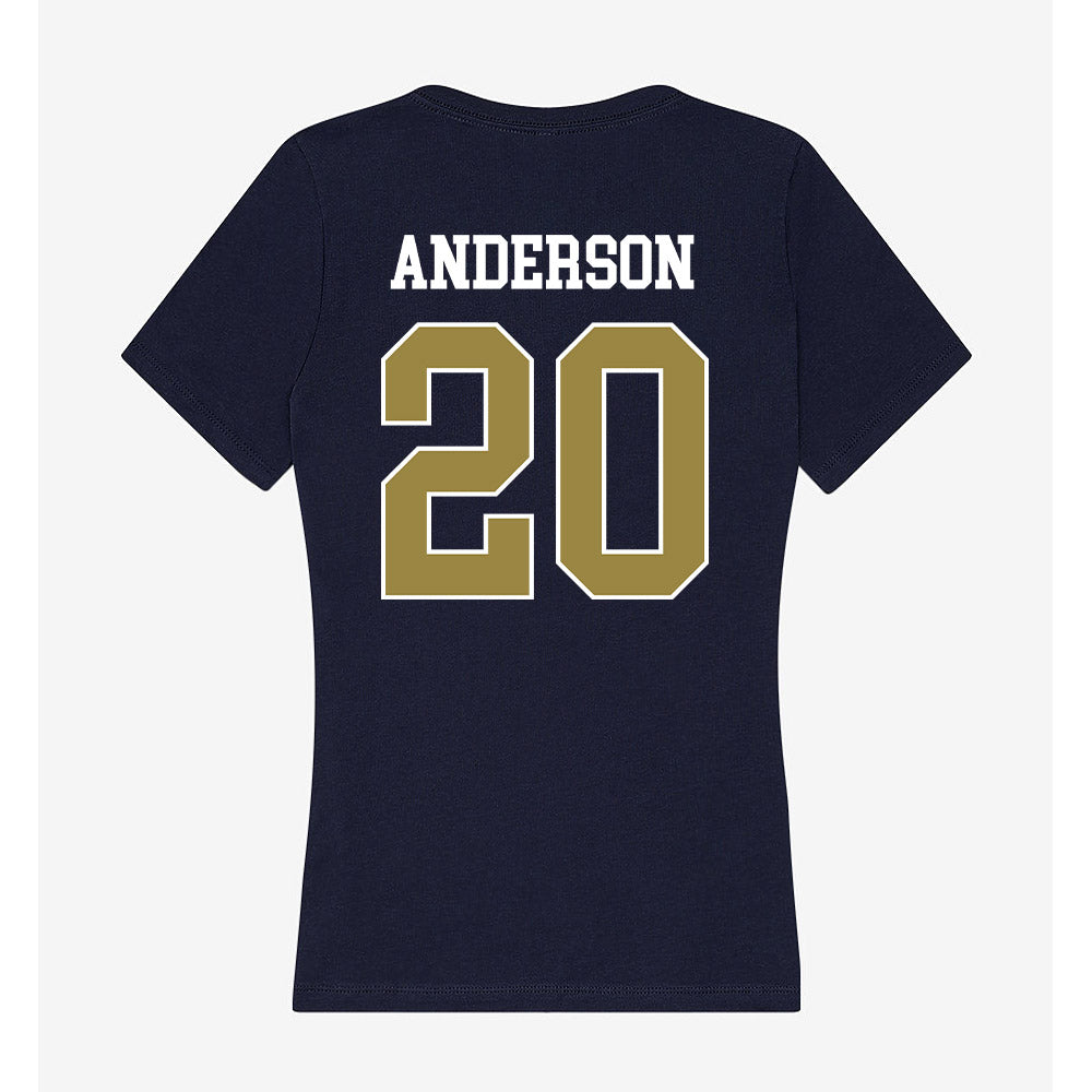 Georgia Southern - NCAA Women's Basketball : Lia Anderson - Women's V-Neck T-Shirt-1