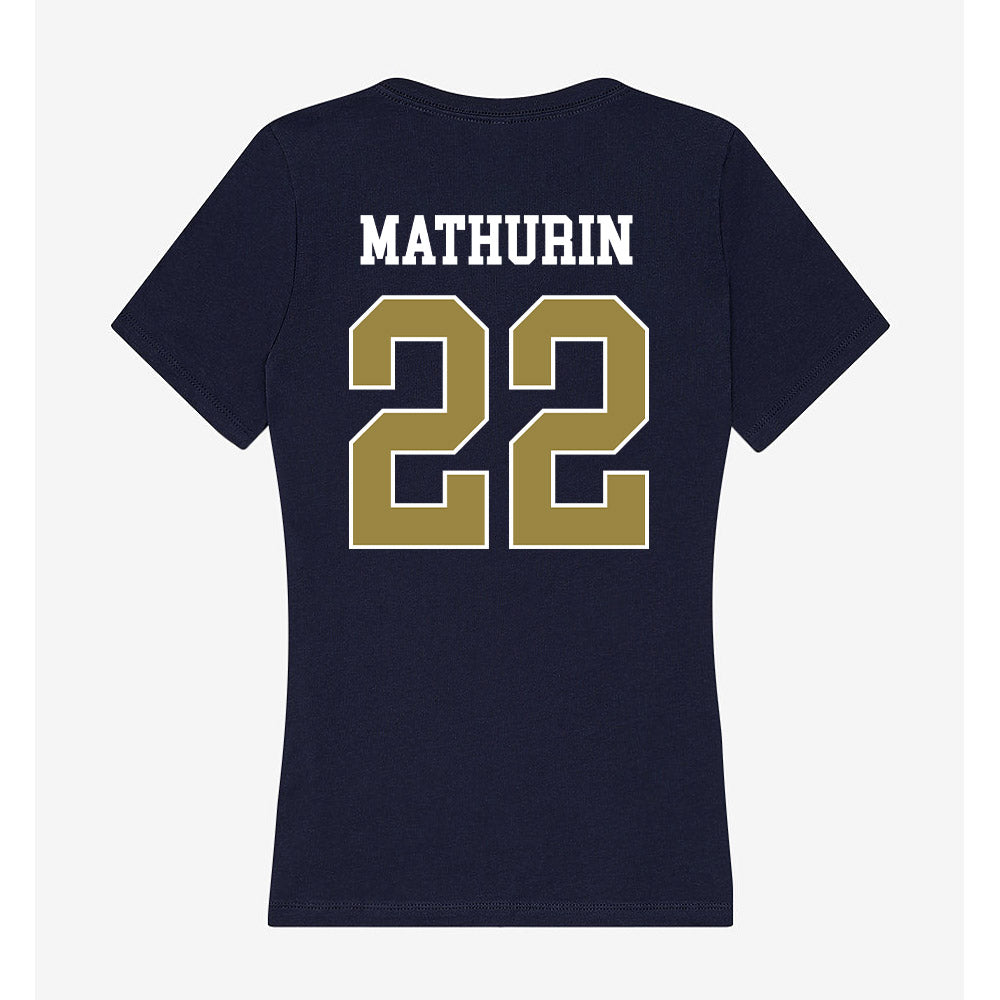 Georgia Southern - NCAA Football : Jarvis Mathurin - Women's V-Neck T-Shirt-1