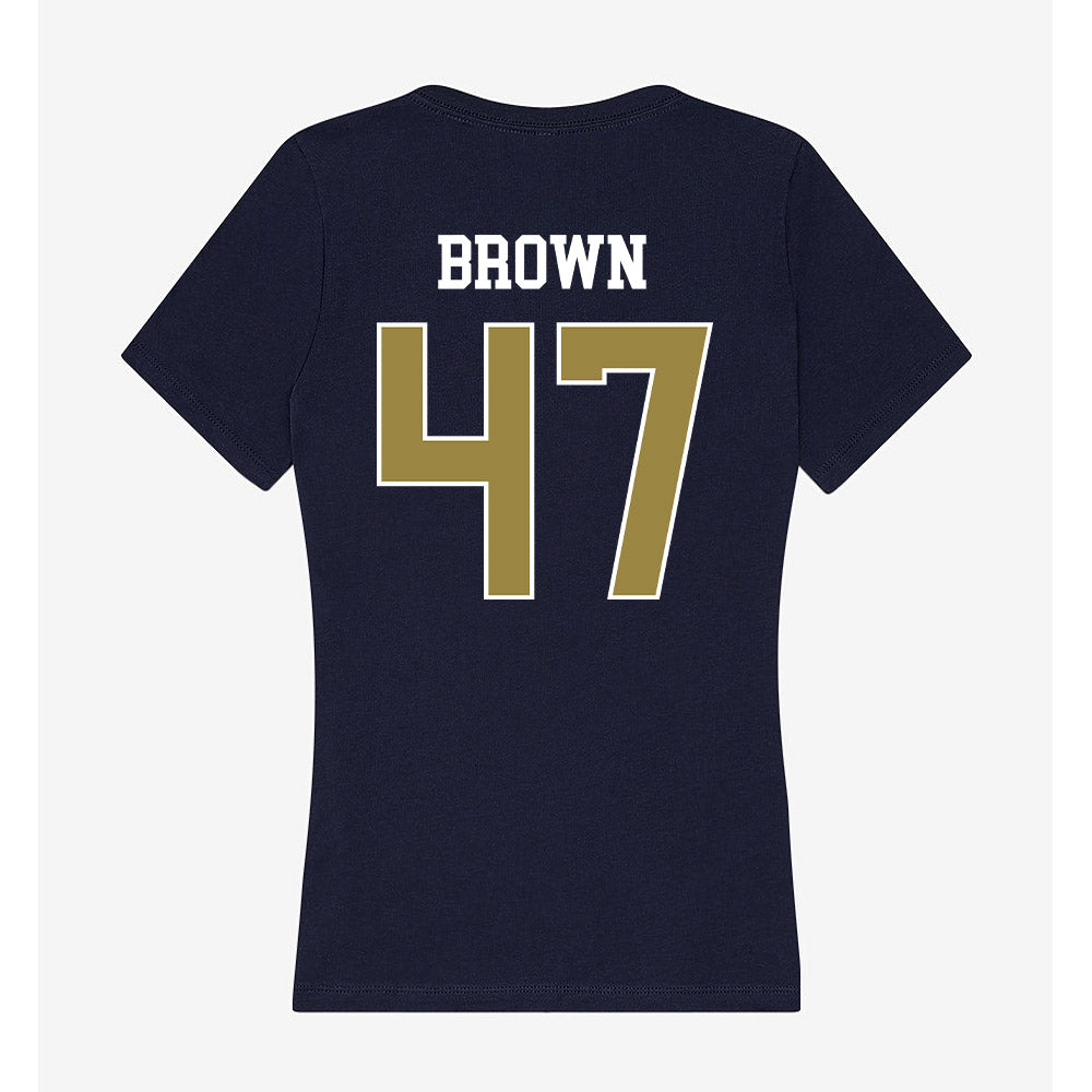 Georgia Southern - NCAA Football : Xavier Brown - Women's V-Neck T-Shirt-1