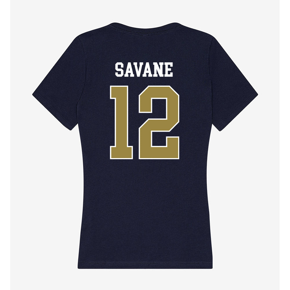 Georgia Southern - NCAA Men's Basketball : Elidjah Savane - Women's V-Neck T-Shirt-1
