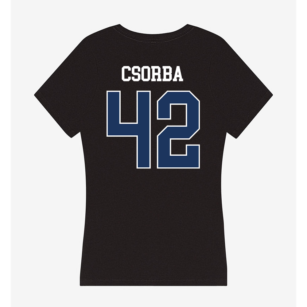 Monmouth - NCAA Men's Lacrosse : James Csorba - Women's V-Neck T-Shirt-1