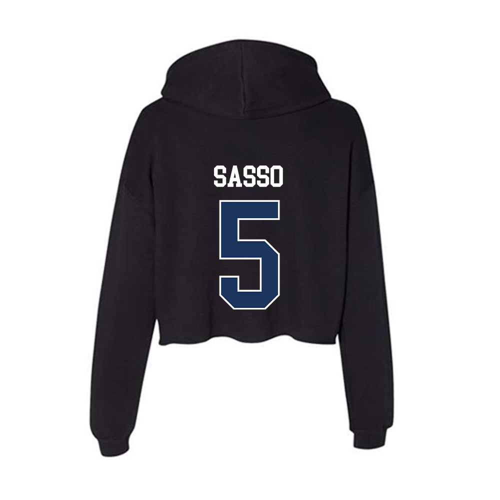 Monmouth - NCAA Football : Charlie Sasso - Women's Crop Fleece Hoodie-1