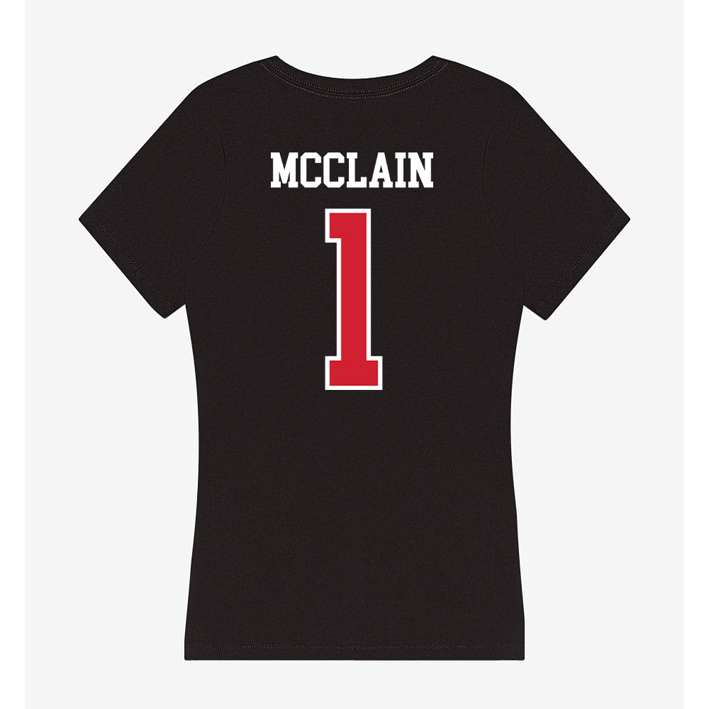 Fresno State - NCAA Football : Jahlil McClain - Women's V-Neck T-Shirt-1
