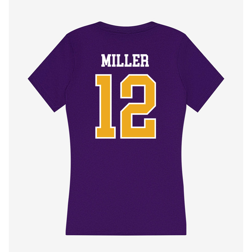 Northern Iowa - NCAA Men's Basketball : Charlie Miller - Women's V-Neck T-Shirt-1