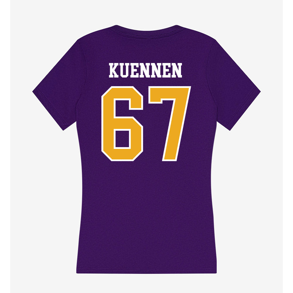 Northern Iowa - NCAA Football : Landen Kuennen - Women's V-Neck T-Shirt-1