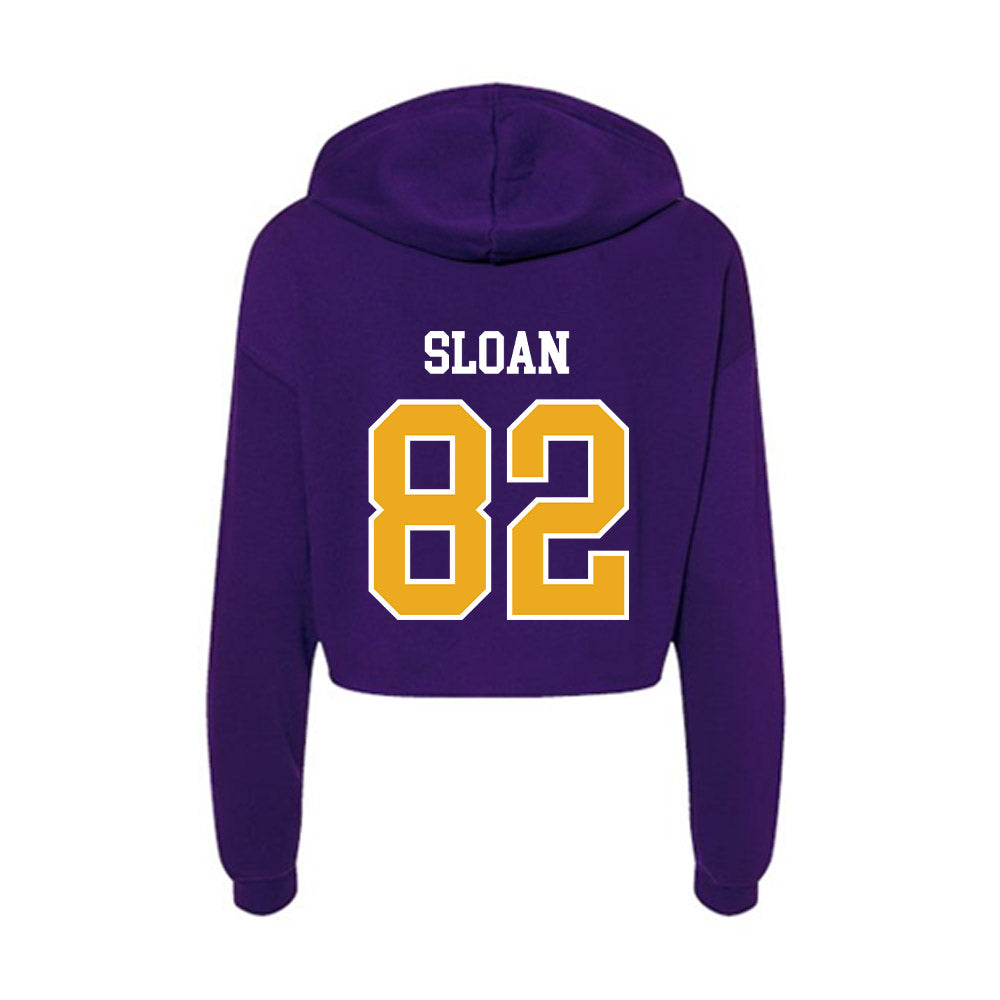 Northern Iowa - NCAA Football : Jamiir Sloan - Women's Crop Fleece Hoodie-1