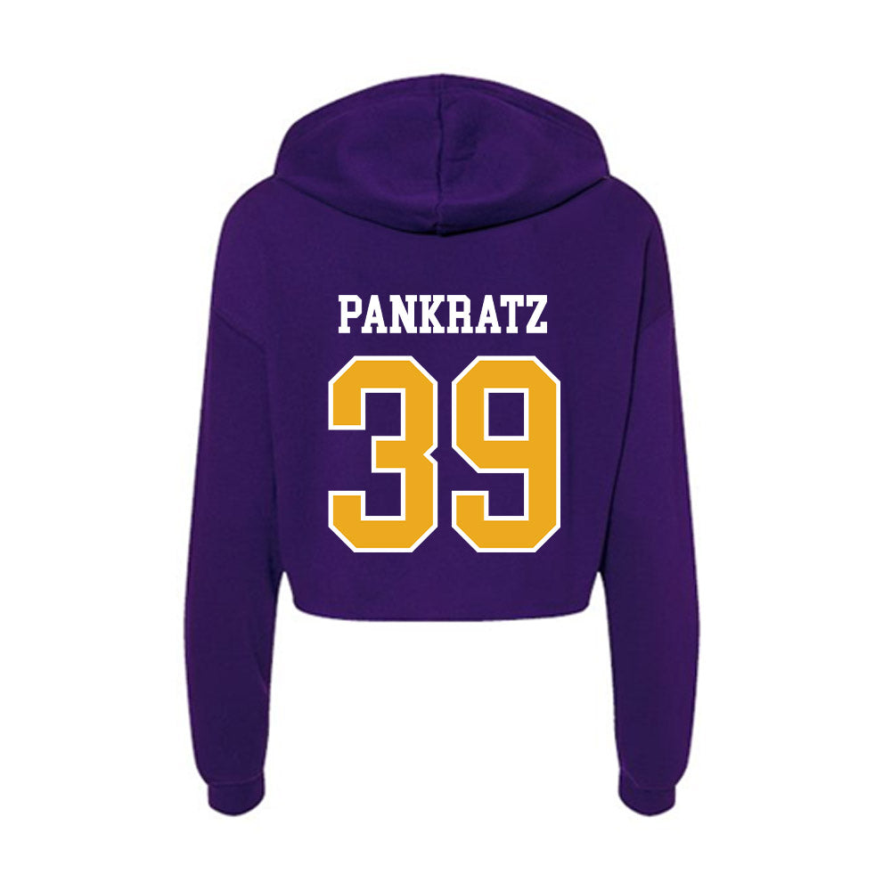 Northern Iowa - NCAA Football : Blake Pankratz - Women's Crop Fleece Hooded Sweatshirt-1