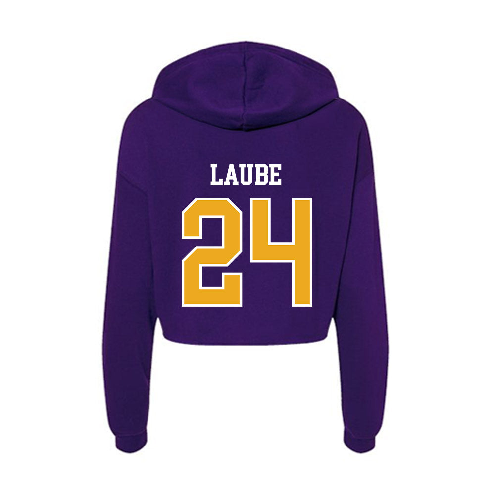 Northern Iowa - NCAA Women's Basketball : Kayba Laube - Women's Crop Fleece Hoodie-1