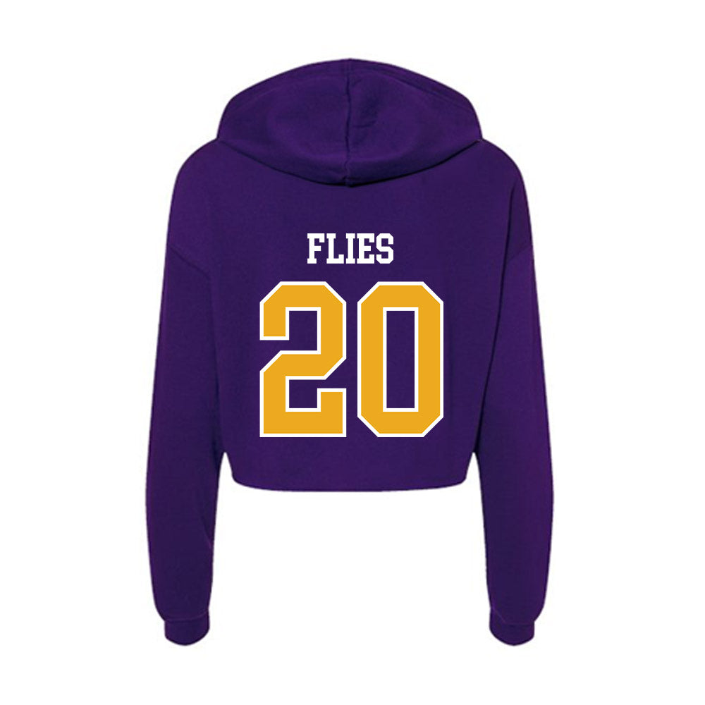 Northern Iowa - NCAA Women's Soccer : Allison Flies - Women's Crop Fleece Hoodie-1