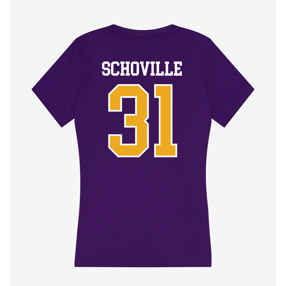 Northern Iowa - NCAA Football : Ethan Schoville - Women's V-Neck T-Shirt-1