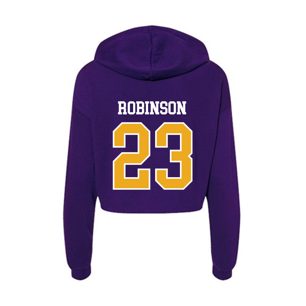 Northern Iowa - NCAA Women's Basketball : Bri Robinson - Women's Crop Fleece Hoodie-1