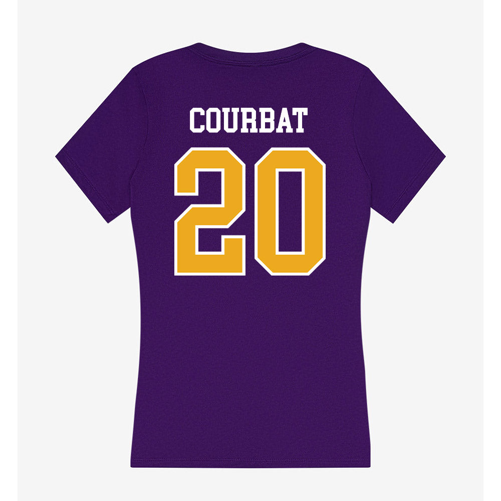 Northern Iowa - NCAA Men's Basketball : Chase Courbat - Women's V-Neck T-Shirt-1
