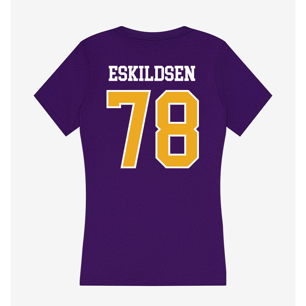 Northern Iowa - NCAA Football : Colby Eskildsen - Women's V-Neck T-Shirt-1