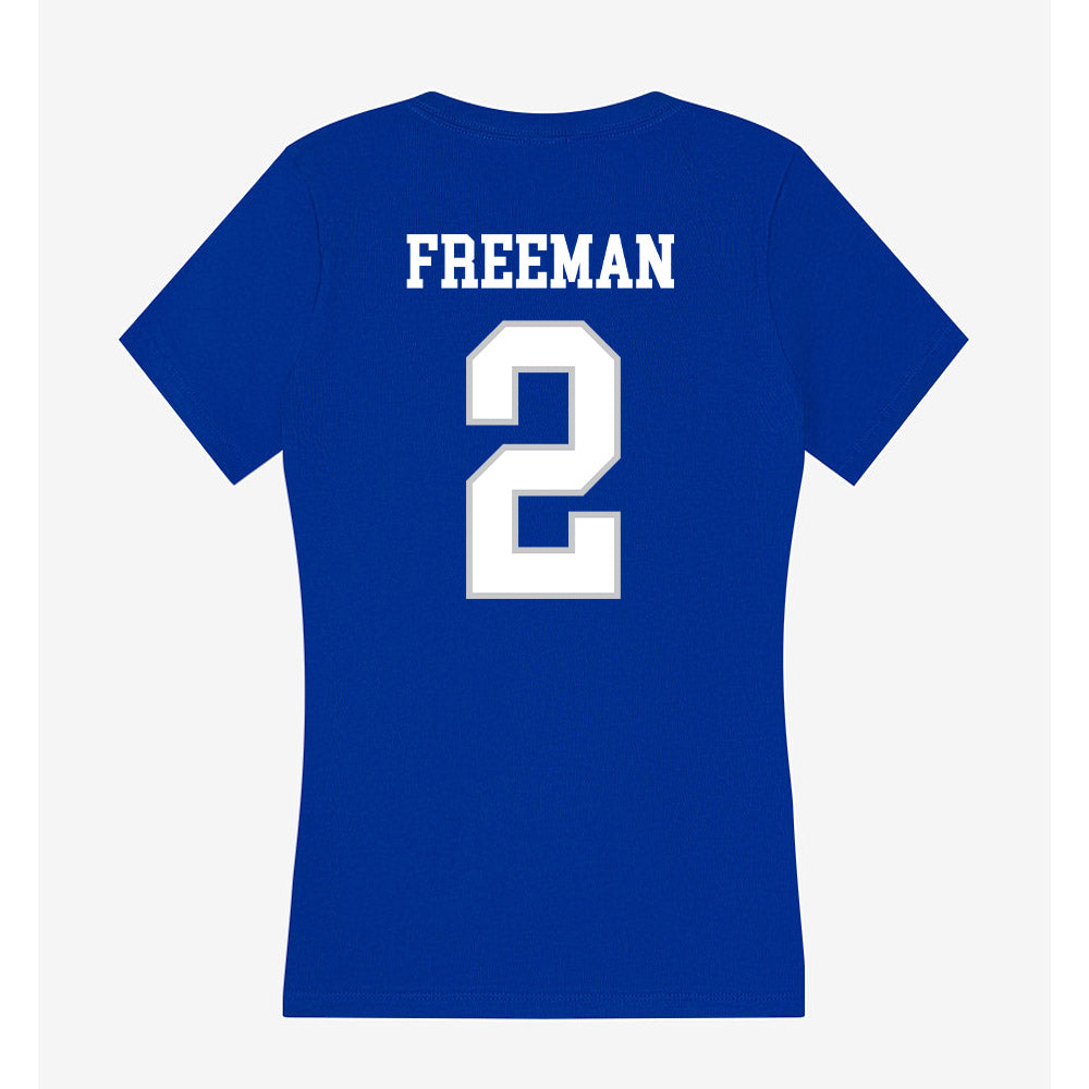 UNC Asheville - NCAA Women's Basketball : Jamaria Freeman - Women's V-Neck T-Shirt-1