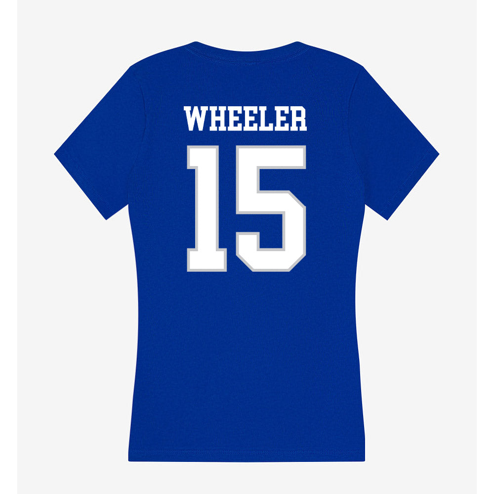 UNC Asheville - NCAA Women's Soccer : Karys Wheeler - Women's V-Neck T-Shirt-1