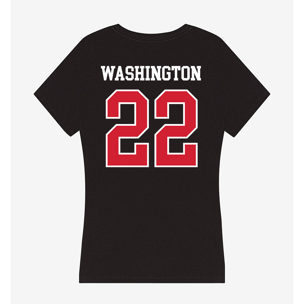 Illinois State - NCAA Women's Basketball : Doneelah Washington - Women's V-Neck T-Shirt-1