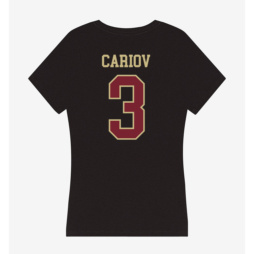 Charleston - NCAA Women's Tennis : Sia Cariov - Women's V-Neck T-Shirt-1