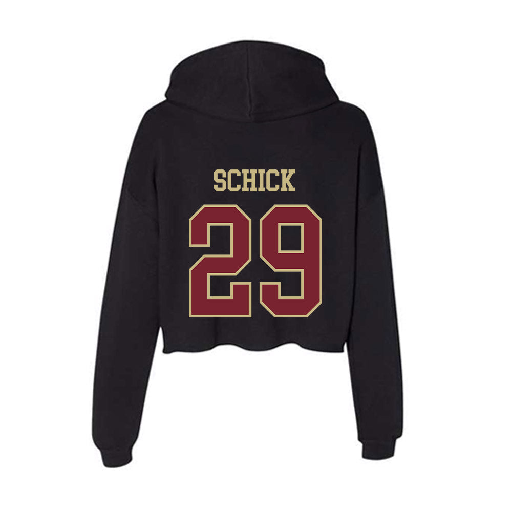 Charleston - NCAA Women's Soccer : Lyla Schick - Women's Crop Fleece Hoodie-1