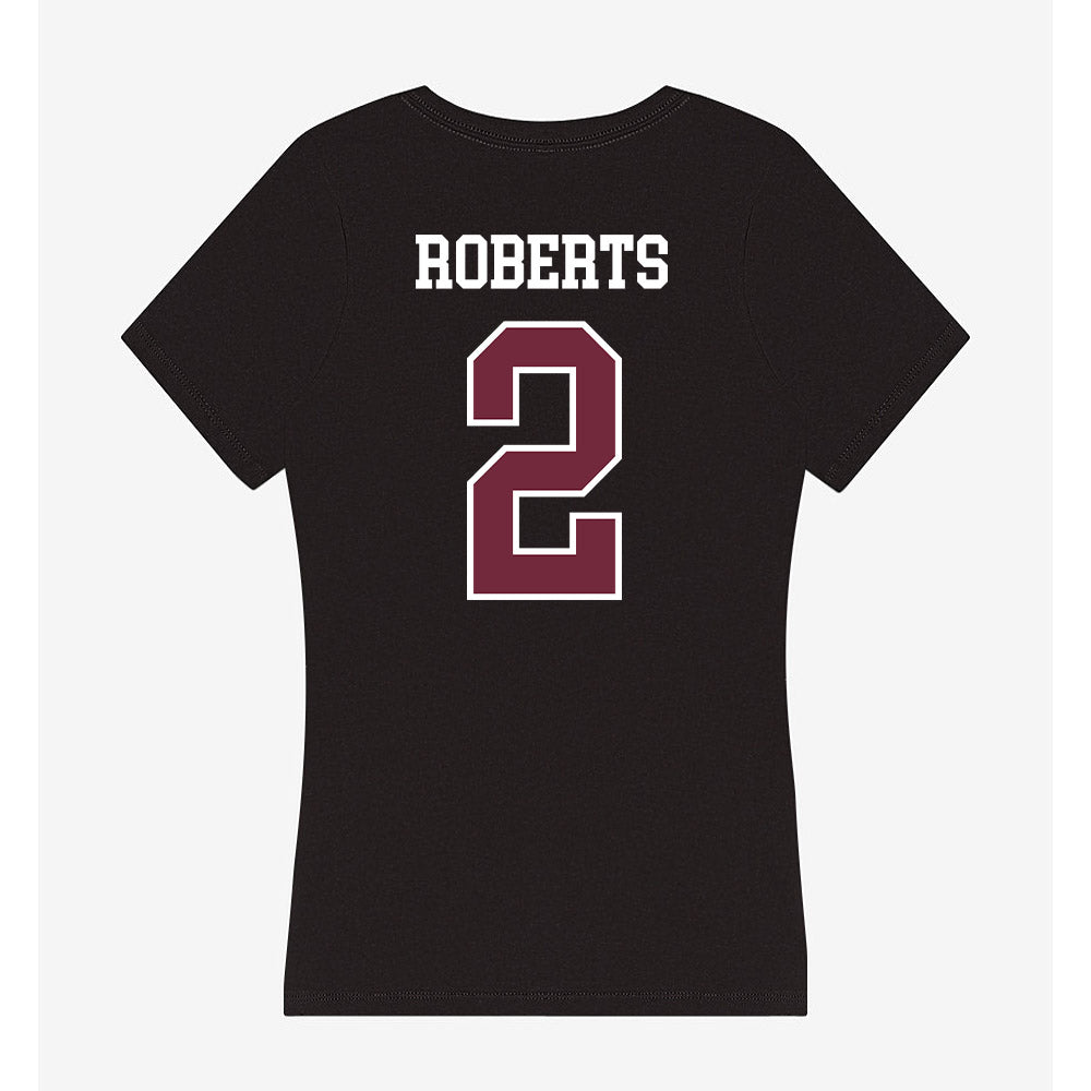 FDU - NCAA Men's Basketball : Demetre Roberts - Women's V-Neck T-Shirt-1