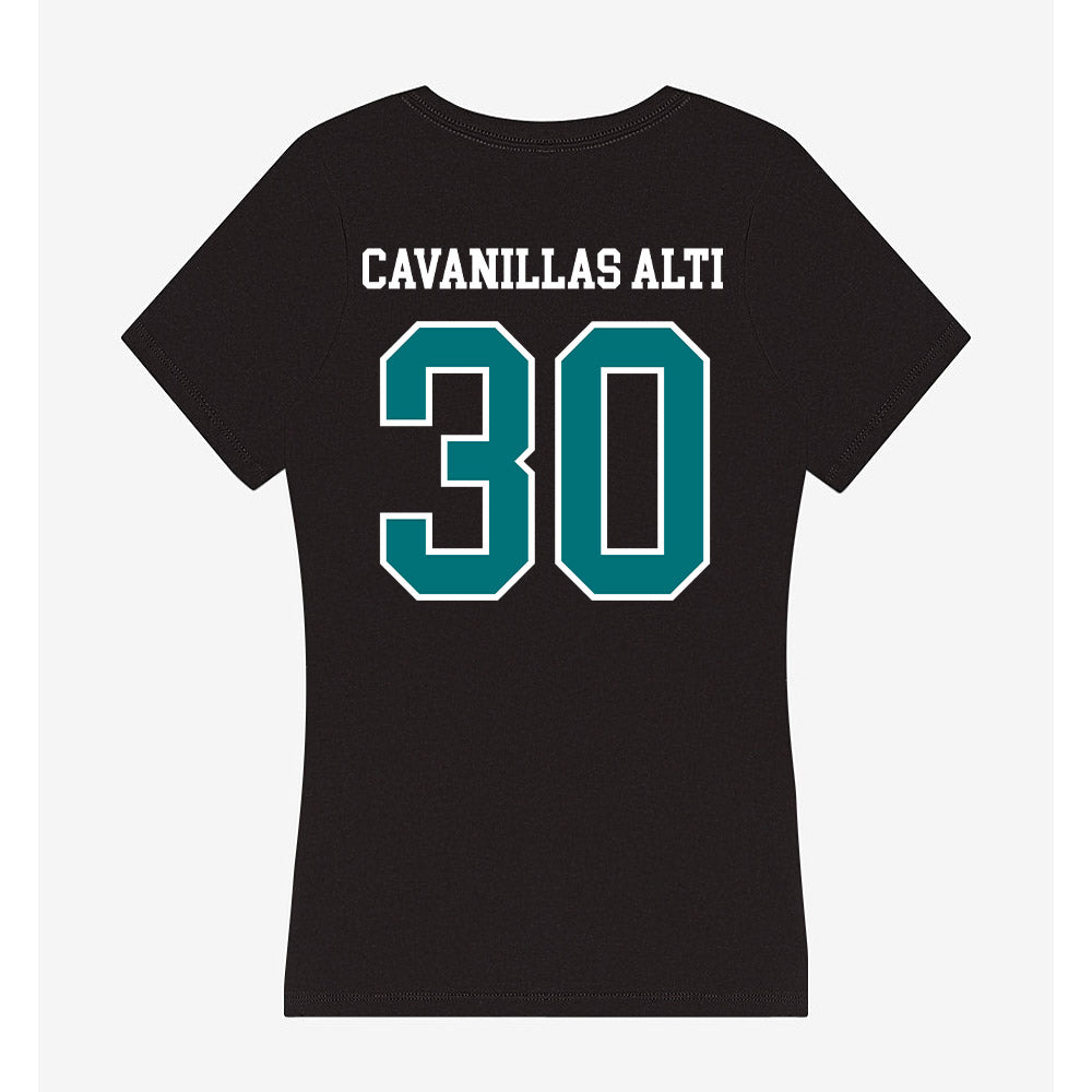 Coastal Carolina - NCAA Football : Nicolas Cavanillas Alti - Women's V-Neck T-Shirt-1