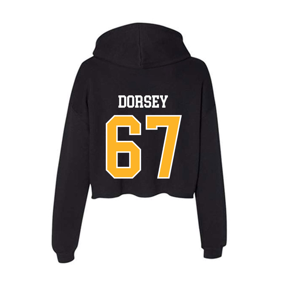 Towson - NCAA Football : Chase Dorsey - Women's Crop Fleece Hoodie-1