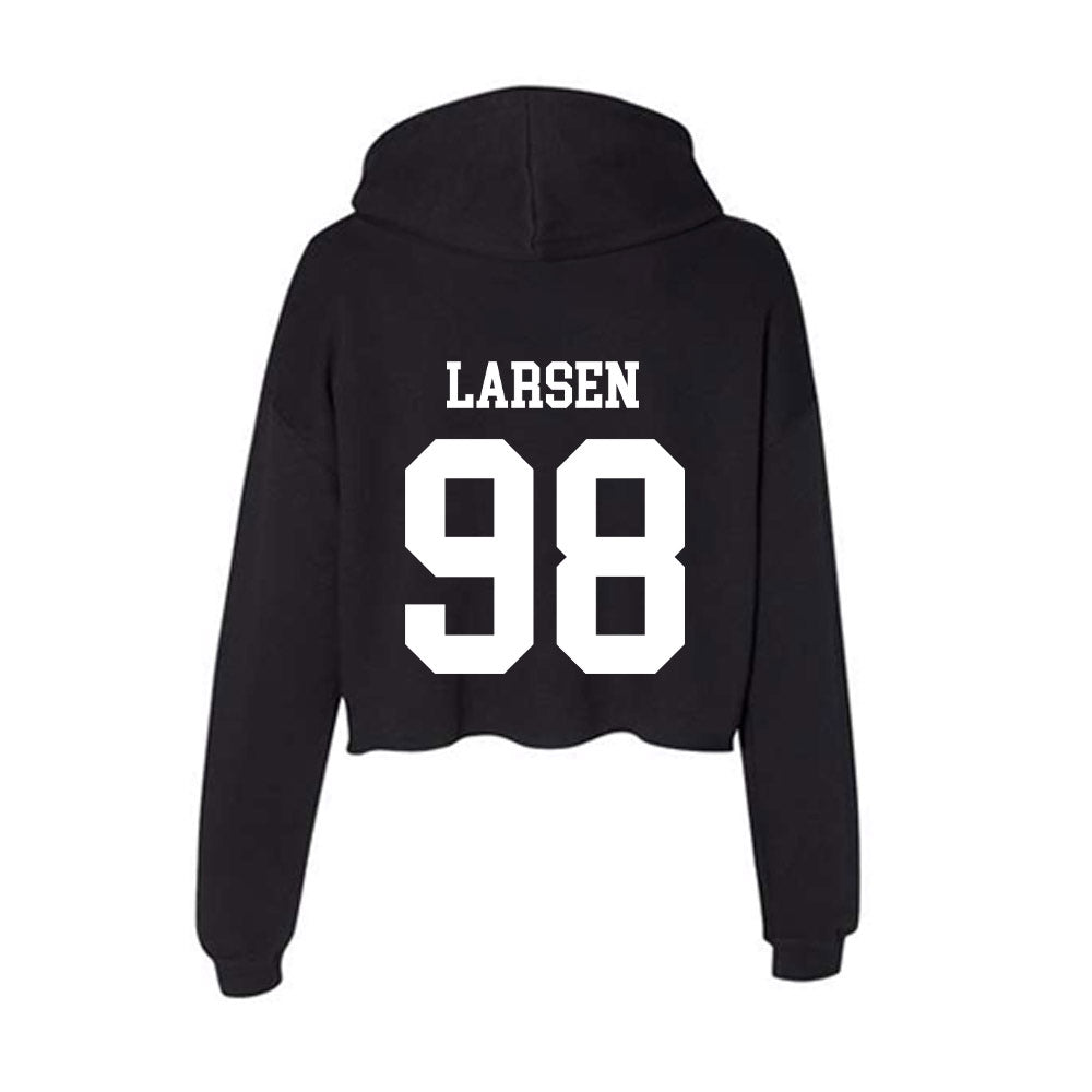 Nevada - NCAA Softball : Maya Larsen - Women's Crop Fleece Hooded Sweatshirt-1