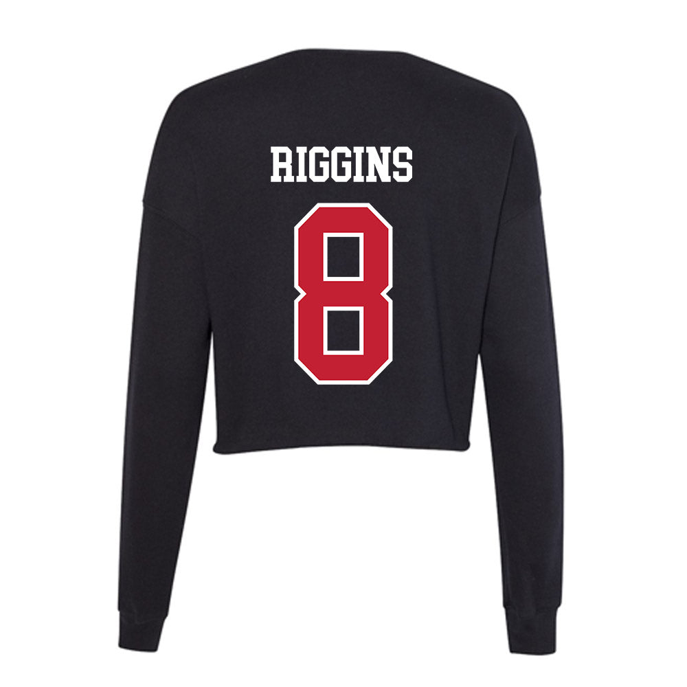 Ball State - NCAA Football : Mason Riggins - Women's Cropped Crew Fleece-1