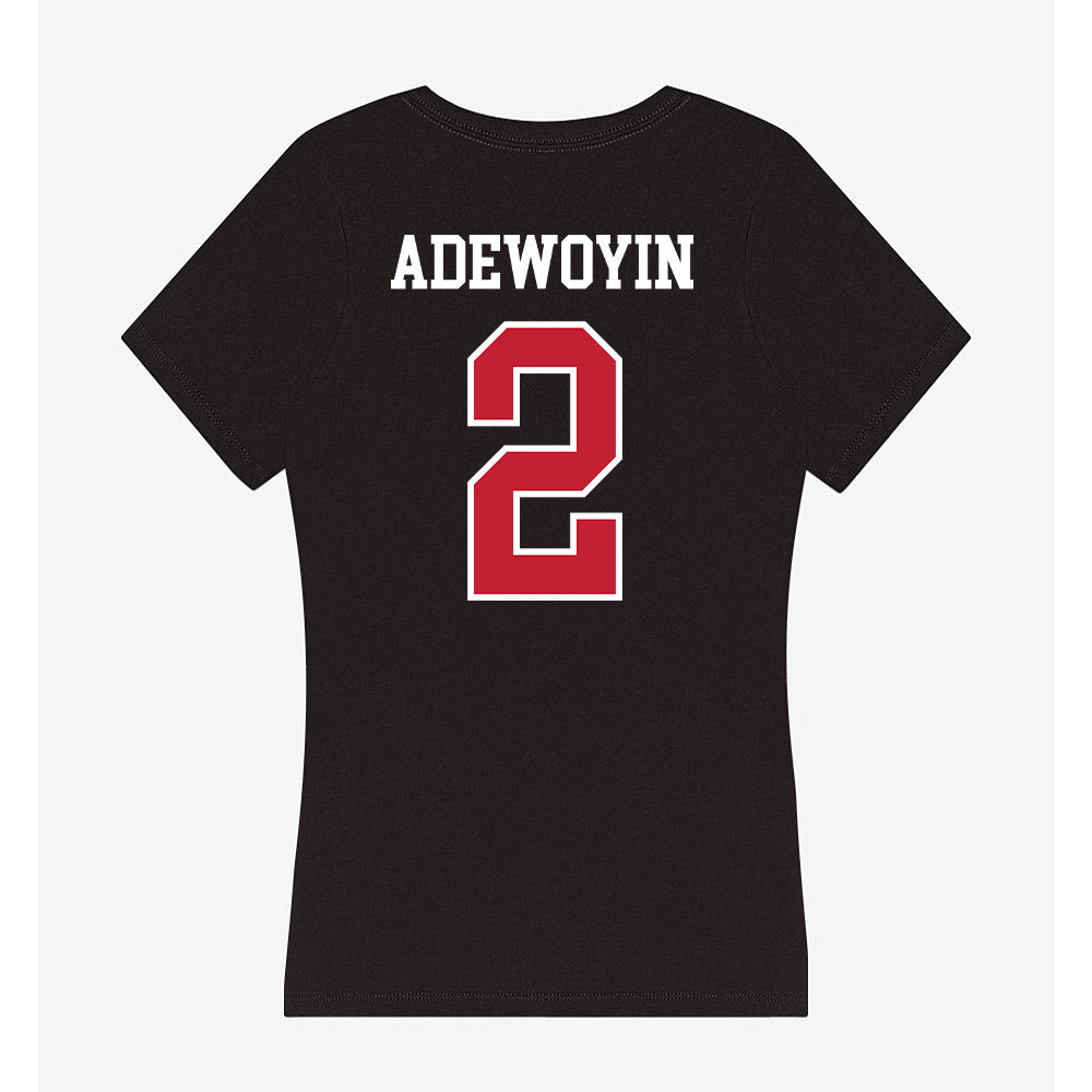 Ball State - NCAA Football : Tobi Adewoyin - Women's V-Neck T-Shirt-1
