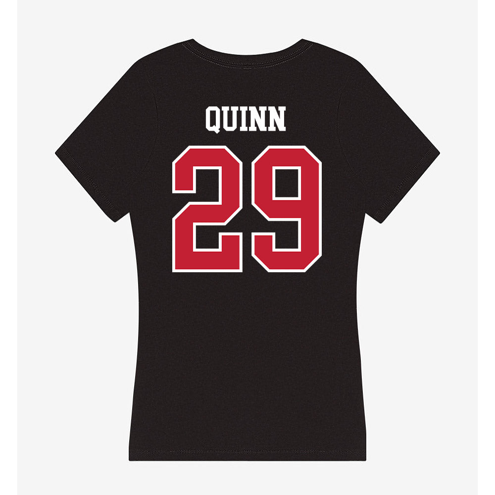 Ball State - NCAA Baseball : Owen Quinn - Women's V-Neck T-Shirt-1