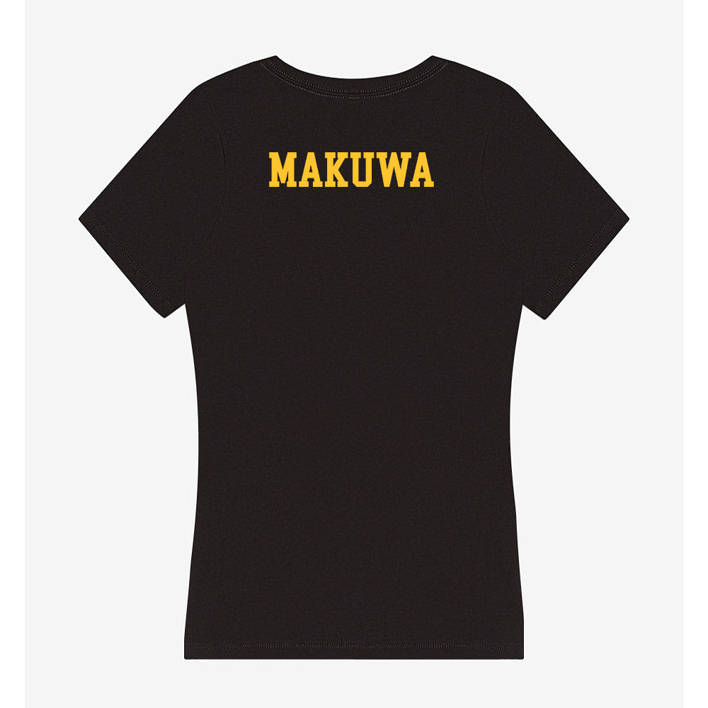 GMU - NCAA Men's Track & Field : Jaden Makuwa - Women's V-Neck T-Shirt-1