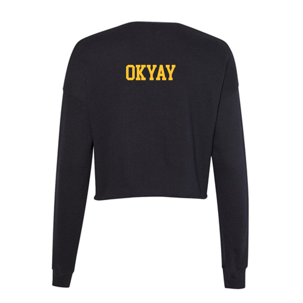 GMU - NCAA Men's Tennis : Deniz Okyay - Women's Cropped Crew Fleece-1