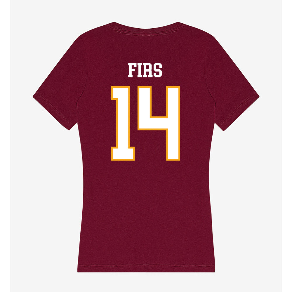 Loyola - NCAA Men's Soccer : Daniel Firs - Women's V-Neck T-Shirt-1
