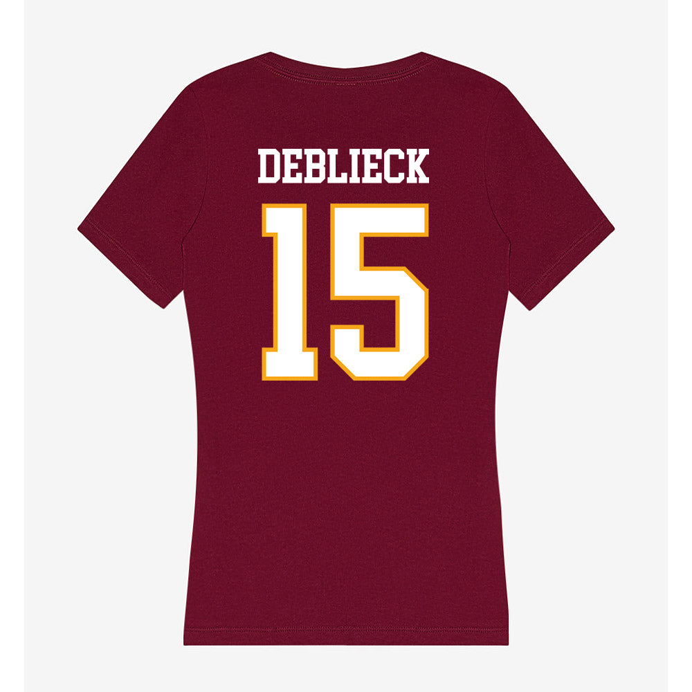 Loyola - NCAA Women's Volleyball : Avary DeBlieck - Women's V-Neck T-Shirt-1